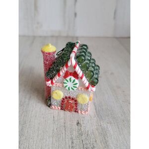 Hallmark 1984 sugar plum Cottage glitter ornament Xmas gingerbread man